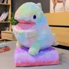 Stuuffed Plush Animals Fizyczne strzelanie do kresu zabawek Rainbow Boin Dinosaur Pillow Colorfal Girl Doll Dift6294950