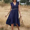 Hollow Out Casual Loose Summer Long Dress Shirt Female Office Work Midi Beach Boho for Women Plus Size 210427