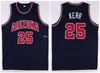 maillot de basket-ball collège Arizona Wildcats 25 maillots Steve Kerr régression blanc bleu maille cousue broderie personnalisée grande taille S-5XL