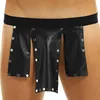 Belts Mens Novelty 6 Panels Faux Leather Metal Studded Kilt Flirty Lingerie Dress Low Waist Rivet Scottish Skirt Underwear Clubwear