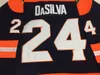 Aangepaste ECLL 2016-2017 Greenville Swamp Rabbits 24 Justin Dasilva Hockey Jerseys CCM Vintage met een patch gestikt S-5XL