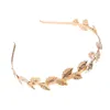 Retro Metal Headbands For Women Wedding Hairbands Gold Leaf Bride Pearl Butterfly Hair Accessories