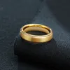 Zorcvis 2021 Moda de alta qualidade 5mm punk preto cor de ouro tungstênio anel de casamento para homens Jóias de noivado inteiro