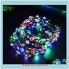 Other Aessoriesflashing Led Hairbands Strings Glow Flower Crown Headbands Light Party Rave Floral Hair Garland Luminous Wreath Fashion Aesso