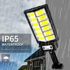Potente lampada solare a 294 LED per esterni IP65 Impermeabile Sensore di movimento stradale Lampada da parete a induzione da giardino 800W Telecomando