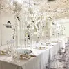 Acryl-Tisch-Blumenständer, dekorativ für Hochzeit, Blumenständer, Kristall, hoch, transparenter Blumenständer, senyu0418