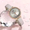CURREN Kreative Frauen Uhren Luxus Quarz Damen Uhren Relogio Feminino Lederband Armbanduhren Reloj Mujer 210517