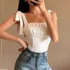 Sexy Solid Color Push Up Folds Lace Sling Skinny Bodysuits Street Style Office Lady Casual Beach White Bow Bottoming Shirt 210604