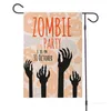 24 Style All Saints Day Pumpkin Haunted House Festival Banner Flaggor Courtyard Decoration Garden-Flag Halloween Flagga T9i001402