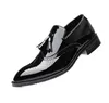 Orange Grey Black Cowhide Men Dress Shoes Leather Style Round Toe Soft-Sole Fashion Business Oxfords Homme