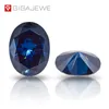 Gigajewe Dark Blue Color Oval Cut VVS1 Moissanite Diamond 5x7mm-8x10mm do tworzenia biżuterii