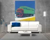 Green Truck Home Decor Enorme pittura ad olio su tela Handcrafts / HD Print Wall Art Pictures Pictures Personalizzazione è accettabile 21052607
