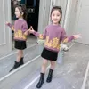 아이 스웨터 꽃 무늬 꽃 패턴 어린이 봄 가을 터틀넥 캐주얼 스타일 옷 소녀 6 8 10 12 14 210528