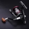 釣りリール木製ハンドンスピン8kg 12bbsメタルラインスプールフィッシュホイールソルトウォーターアクセサリーベイトキャスティングリール