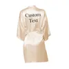 Women's Sleepwear Wedding Satin Dressing Gown Women Kimono Robe Bathrobe Bridesmaid Gifts