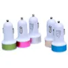 Högkvalitativa dubbla portar 2.1A Metal Car Charger Colorful Micro USB Plug -adapter