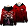 Für das 3D-gedruckte Spiel GENShin Impact Longärmedose Hoodies Fischl Klee Diluc Cosplay Top Coat Mods Mods Frauen Kapuze-Sweatshirt Y0903