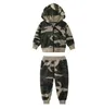 Spring Fall Boys Girls Camouflage Clothes Sets Barn Långärmad Zipper Hoodies + Pants 2st Set Barn Outfits Boy Suit