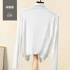 Höst Koreansk bomull T-shirt Kvinnor Turtleneck Vintage Långärmad Kontorskvinna Tshirts Brun Slim Shirt Mujer Camisetas 220214