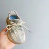 Designer barnskor sneakers baby pojkar flickor nya nät stickning tränare spädbarn barn sommar vår höst gåvor storlek 21-37