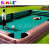 9x6m outdoor or indoor giant inflatable snooker football pool table human soccer billiards sports field for coporate events game