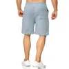 Pantaloncini da uomo Mens Casual Fashion Flax 2021 Summer Linen Solid Pantaloni corti Pantaloni maschili Sport maschili Training Bermudas Oversized 3XL