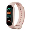 M6 relógio inteligente esporte banda pulseiras de fitness rastreador pulseira pedômetro monitor pressão arterial bluetooth smartband das mulheres dos homens para x3353148