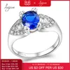 Bagues en grappe 6x8MM ovale saphir pierre précieuse pour femmes hommes 925 bague en argent Sterling diamant cadeau de mariage bijoux fins en gros