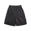Hommes Cargo Designer Black Shorts Coton Mi-taille Longueur du genou Mode Multi-poche Ins Shorts lâches Vêtements coréens 210527