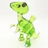 Glass Dino Bong Water Pipe Dab Rig Hookah 14.4MM Female Joint Bubbler Green Color Percolater Borocilicate Craftbong