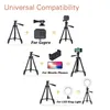 Lightweight Camera Phone Tripod Portable Adjustable Tripode Stand Mount Holder with Ring Light For Live Youtube aro de luz H11178492096