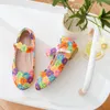 Festa di nozze Principessa floreale Scarpe singole per ragazza Bambini Bambini Moda casual Fiori Tacchi alti