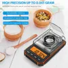 0.001g Electronic Digital Escala Portátil Mini Escala Precisão Profissional Bolso Escala Miligram 50G Calibração Pesos 210915