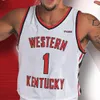 Basket universitario personalizzato Western Kentucky Hilltoppers Wku Maglie dayvion McKnight Jairus Hamilton Camron Justice Josh Anderson Jaylen Butz Luke Frampton