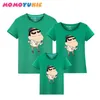 Conjuntos da família de verão t-shirt Curto mãe pai filha camiseta Família olhar para roupas de harmonização giraff cópia do giraff pai e eu roupas filho 210713