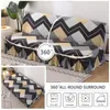 Chair Covers Printed Lace Edge Sofa Bed Cover Armless Folding Seat Slipcovers Stretch Couch Protector Elastic Futon Bench