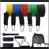 Bands 11 Pcsset Resistance Band Tpe Elastic Yoga Tubes Pull Rope Home Gym Fitness Equipment Tool Drop1 Ypyhq Yvmyi