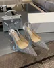 nuove scarpe eleganti 23ss data del matrimonio festa tacchi a punta tacchi marchio di moda sparkle tacco da donna glitterato a punta