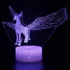 3D-Einhorn-Nachtlicht, bunte LED-Lichter für Zuhause, Raumdekoration, Touch-Fernbedienung, Tischlampe, Urlaub, Geburtstagsgeschenk