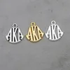 HAEQIS Fashion Alloy Greek AKA Letter DIY exquisite pendant Charms 16*18mm 50pcs HC001