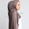 Modal algodón Jersey Hijab musulmán hijabs para mujeres de alta calidad Color liso diademas tipo chales turbante suave pañuelo envuelve bufandas