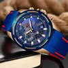 Relogio Masculino Lige Sport Chronograph Mens Klockor Top Märke Luxury Silicagel Vattentät Datum Quartz Watch Man Klocka 210527