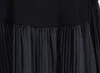 [Eam] pelado Split tamanho grande tricô camisola solta encaixe de gola alta manga longa mulheres Pullovers moda primavera 1M877 210922