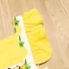 Ananas Tulum Kısa Kollu Bebek Erkek Kız Oymak Ruffles Tulumlar Yaz Sevimli Bebek Giysileri 0-24 M Meyve 20220301 S2