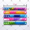 Empuje la burbuja Pulseras de silicona Descompresión Fidget Pop Dedo Juguetes Pulsera Rompecabezas Prensa Estrés Muñequera Sensorial Tie-dyed Snap Ring Venta