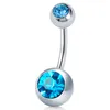 Belly-knop ringen chirurgisch staal CZ ingelegd bal voor vrouwen meisjes navel korte ringen body piercing