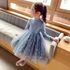 Kids Party Dress for Girl Children Sequined Dresses Girls Long Sleeve Toddlers Casual Dresses Children Spring Autumn Costumes Q0716