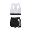 Mulher Designer Yoga Camisole Sports Colete Bra + Shorts Trunks 2 peças Marca Tracksuit Quick Seco Beachwear Bikini Set Wll1023