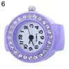 3Fashion Quartz Finger Ring Watch Lady Wristwatches Girl Watch Silicon Watches Round Watch Rhinestone Elastic Watches Gift246U