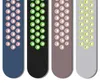 Silicone Smart tiras para Apple Watch 7 Band Series Sport Dual Color Mesh Watchband 45mm Iwatch 7 6 5 4 3 2 44mm /42mm 40mm /38mm Acessórios inteligentes de silício